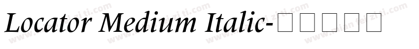Locator Medium Italic字体转换